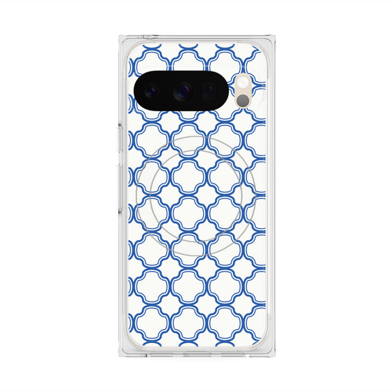 Premium Square Case with Pixelsnap［ Moroccan3 - Blue ］