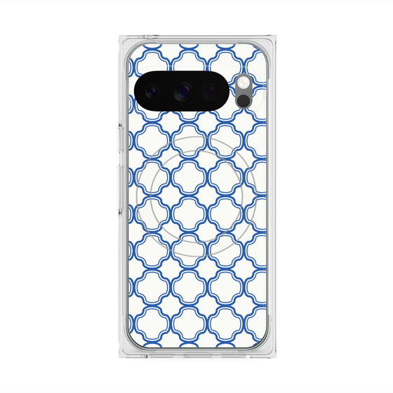 Premium Square Case with Pixelsnap［ Moroccan3 - Blue ］