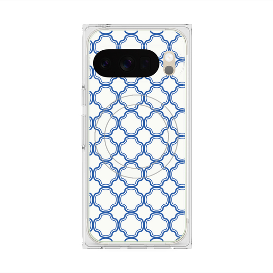 Premium Square Case with Pixelsnap［ Moroccan3 - Blue ］