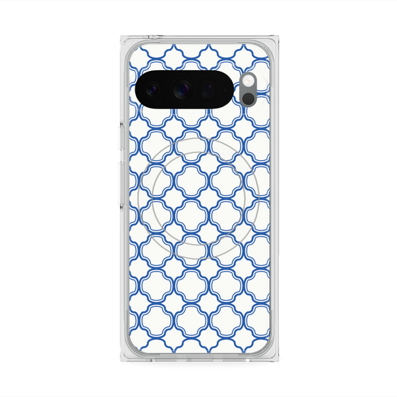 Premium Square Case with Pixelsnap［ Moroccan3 - Blue ］