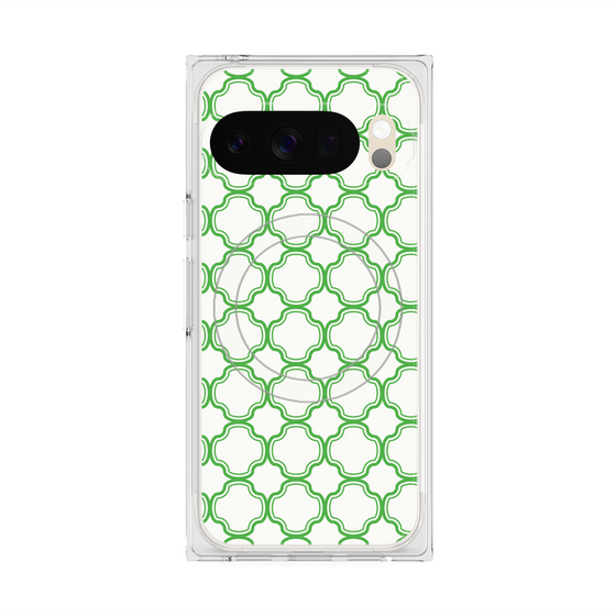 Premium Square Case with Pixelsnap［ Moroccan3 - Green ］