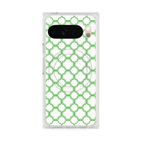 Premium Square Case with Pixelsnap［ Moroccan3 - Green ］