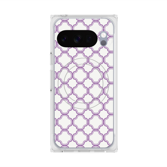 Premium Square Case with Pixelsnap［ Moroccan3 - Purple ］