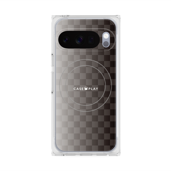Premium Square Case with Pixelsnap［ CASEPLAY Check - Black ］