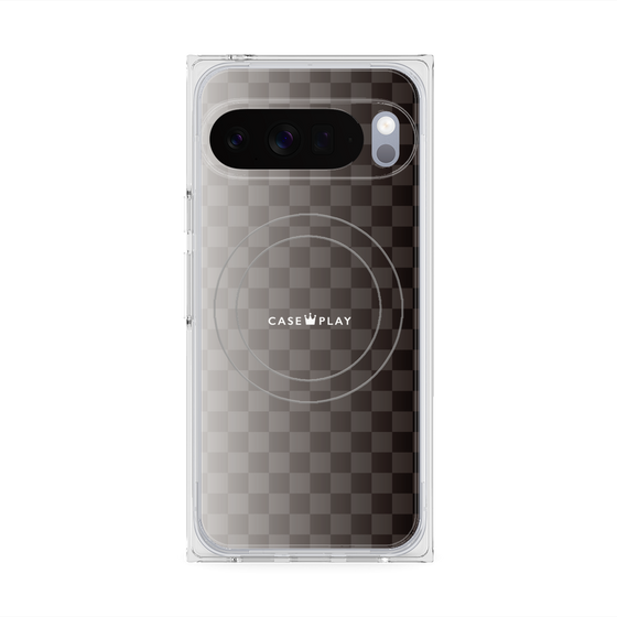 Premium Square Case with Pixelsnap［ CASEPLAY Check - Black ］