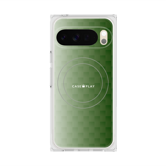 Premium Square Case with Pixelsnap［ CASEPLAY Check - Green ］