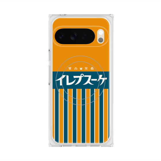 Premium Square Case with Pixelsnap［ CASEPLAY Retro - Orange ］