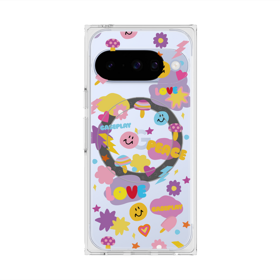 Premium Square Case with Pixelsnap［ Original - LOVE & PEACE ］