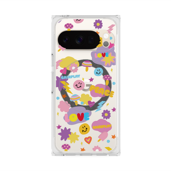 Premium Square Case with Pixelsnap［ Original - LOVE & PEACE ］