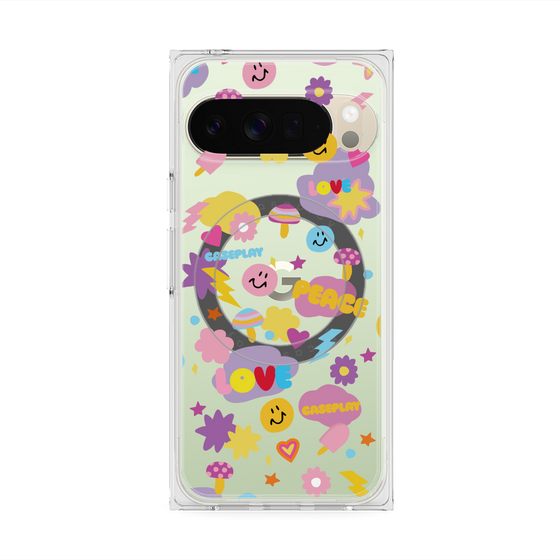 Premium Square Case with Pixelsnap［ Original - LOVE & PEACE ］