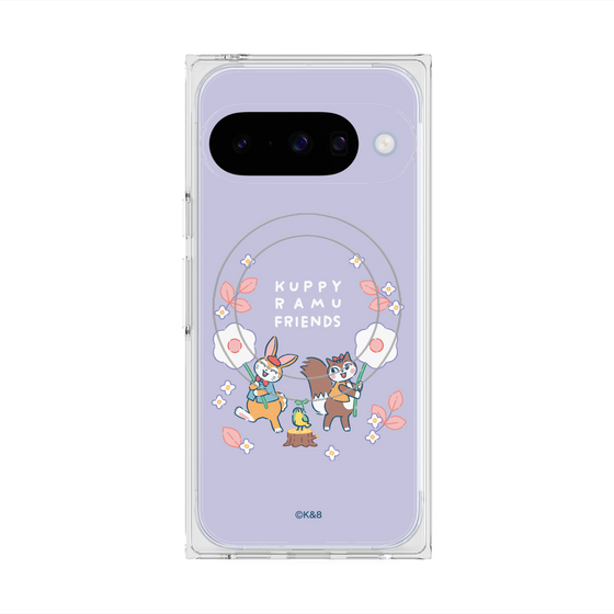 Premium Square Case with Pixelsnap［ Kuppyramu Friends - Flower ］