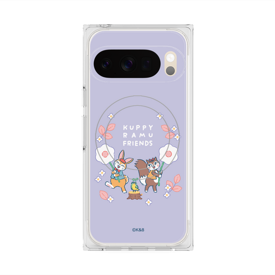 Premium Square Case with Pixelsnap［ Kuppyramu Friends - Flower ］