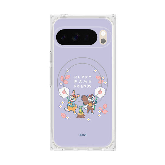 Premium Square Case with Pixelsnap［ Kuppyramu Friends - Flower ］