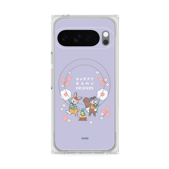 Premium Square Case with Pixelsnap［ Kuppyramu Friends - Flower ］