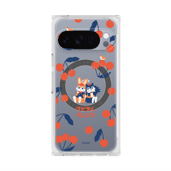 Premium Square Case with Pixelsnap［ Kuppyramu Friends - Cherry ］