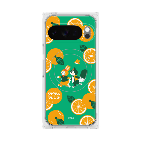 Premium Square Case with Pixelsnap［ Kuppyramu Friends - Orange ］