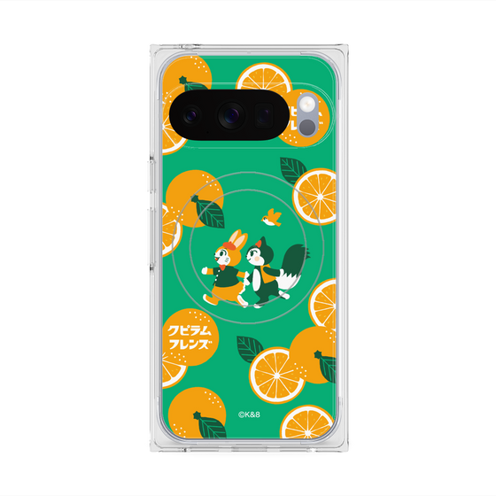 Premium Square Case with Pixelsnap［ Kuppyramu Friends - Orange ］