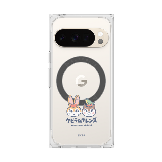 Premium Square Case with Pixelsnap［ Kuppyramu Friends - Logo - Nakayoshi  ］