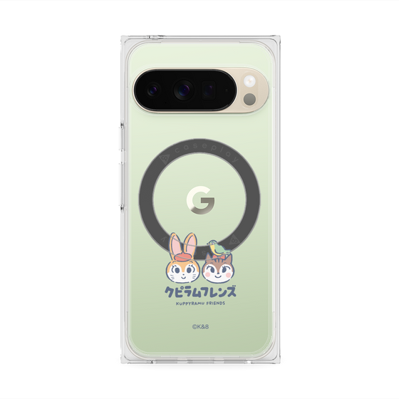 Premium Square Case with Pixelsnap［ Kuppyramu Friends - Logo - Nakayoshi  ］