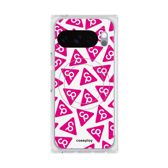 Premium Square Case with Pixelsnap［ Original - CASEPLAY Logo Mark - Pink ］