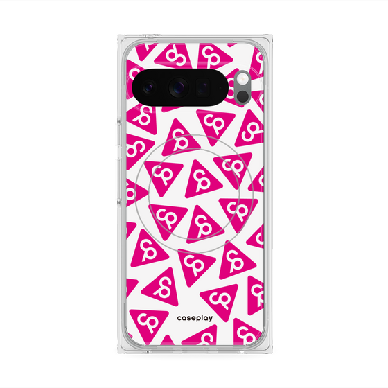 Premium Square Case with Pixelsnap［ Original - CASEPLAY Logo Mark - Pink ］