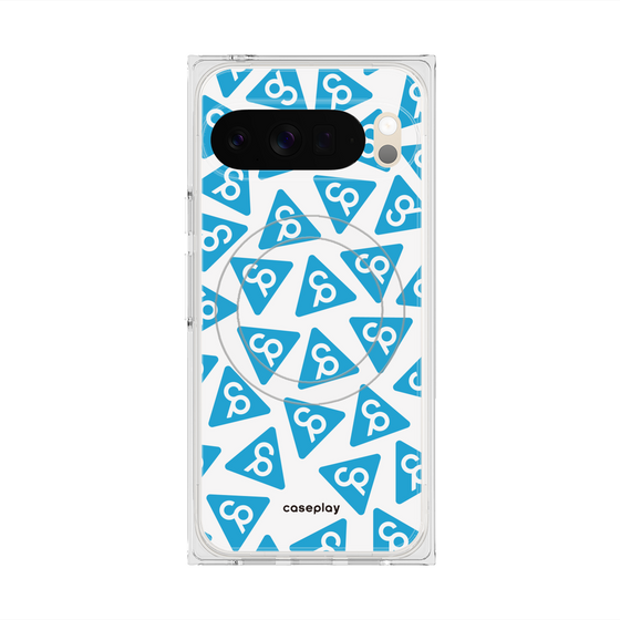 Premium Square Case with Pixelsnap［ Original - CASEPLAY Logo Mark - Light Blue ］