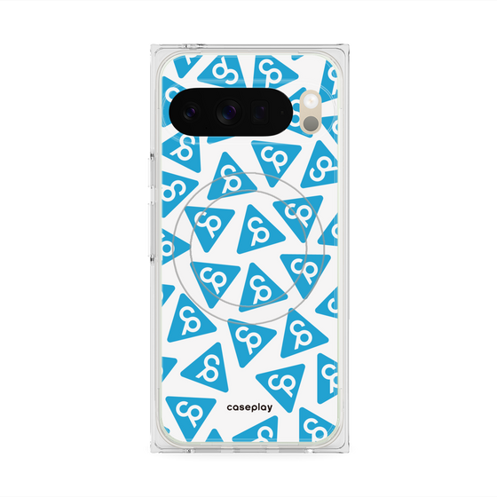Premium Square Case with Pixelsnap［ Original - CASEPLAY Logo Mark - Light Blue ］