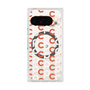 Premium Square Case with Pixelsnap［ Original - CASEPLAY Initial All-over Pattern - Orange ］