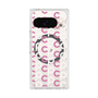 Premium Square Case with Pixelsnap［ Original - CASEPLAY Initial All-over Pattern - Pink ］