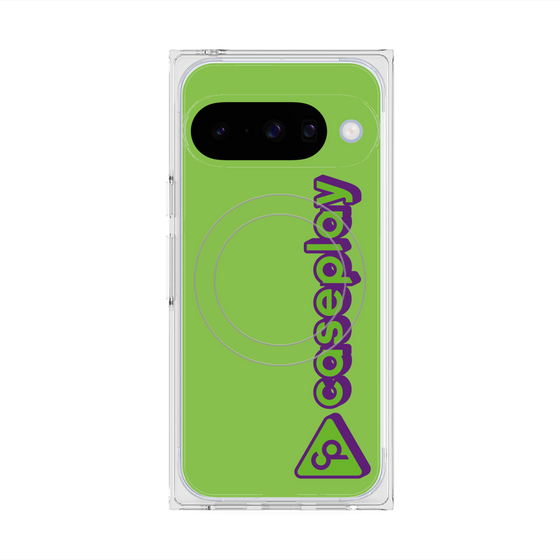 Premium Square Case with Pixelsnap［ Original - CASEPLAY Logotype - Green ］