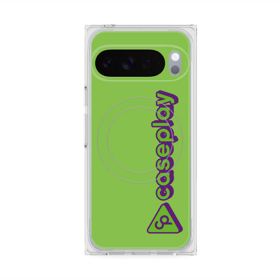 Premium Square Case with Pixelsnap［ Original - CASEPLAY Logotype - Green ］