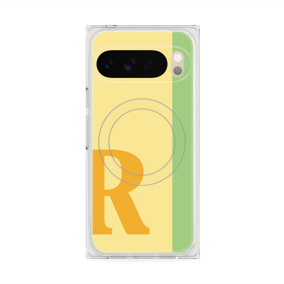 Premium Square Case with Pixelsnap［ Original - initial color line - R yellow ］