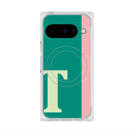 Premium Square Case with Pixelsnap［ Original - initial color line - T green ］
