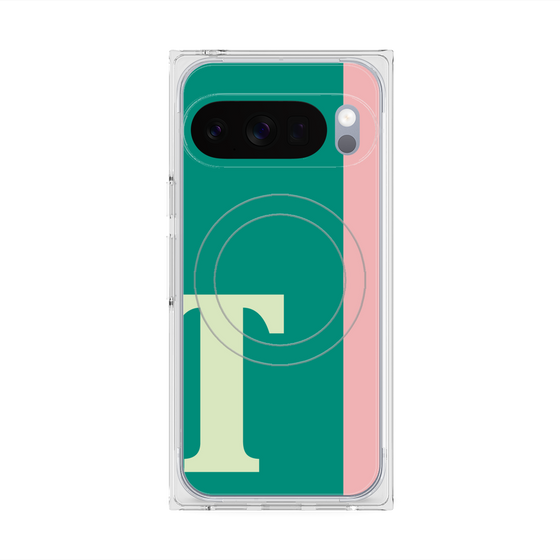 Premium Square Case with Pixelsnap［ Original - initial color line - T green ］