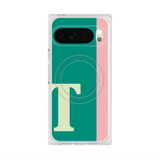 Premium Square Case with Pixelsnap［ Original - initial color line - T green ］