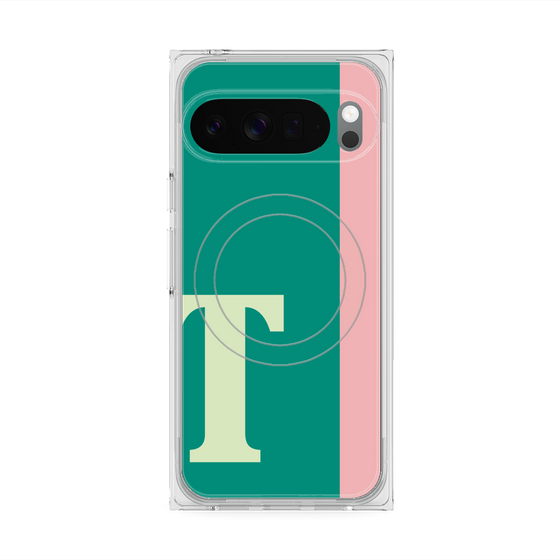 Premium Square Case with Pixelsnap［ Original - initial color line - T green ］