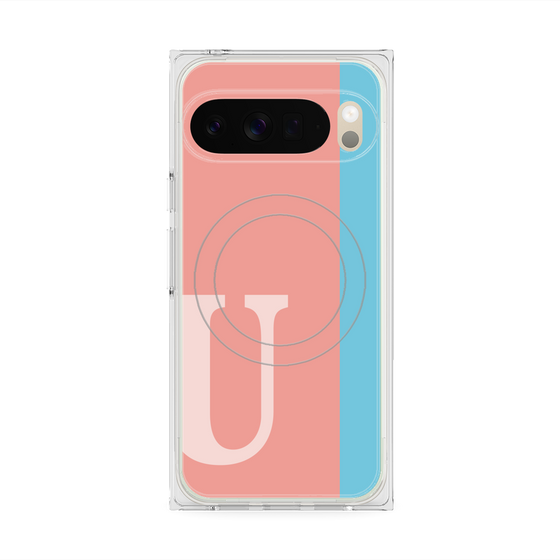 Premium Square Case with Pixelsnap［ Original - initial color line - U pink ］