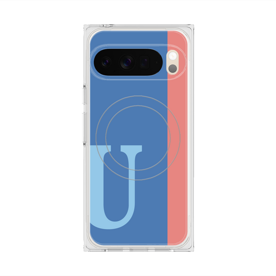 Premium Square Case with Pixelsnap［ Original - initial color line - U blue ］