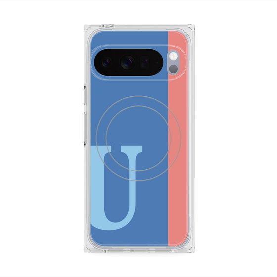 Premium Square Case with Pixelsnap［ Original - initial color line - U blue ］