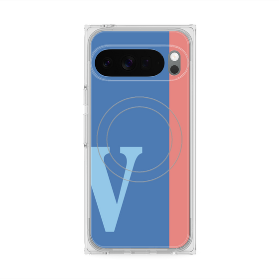 Premium Square Case with Pixelsnap［ Original - initial color line - V blue ］