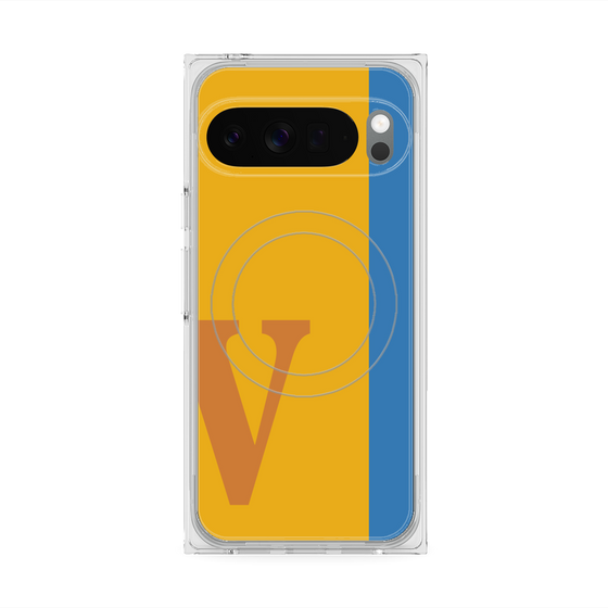 Premium Square Case with Pixelsnap［ Original - initial color line - V orange ］