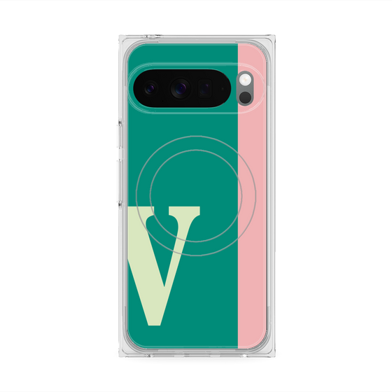 Premium Square Case with Pixelsnap［ Original - initial color line - V green ］