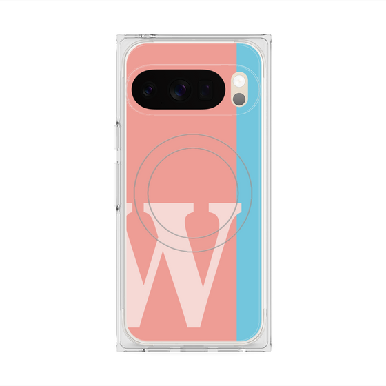 Premium Square Case with Pixelsnap［ Original - initial color line - W pink ］