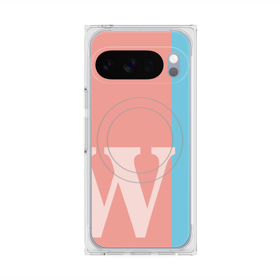 Premium Square Case with Pixelsnap［ Original - initial color line - W pink ］