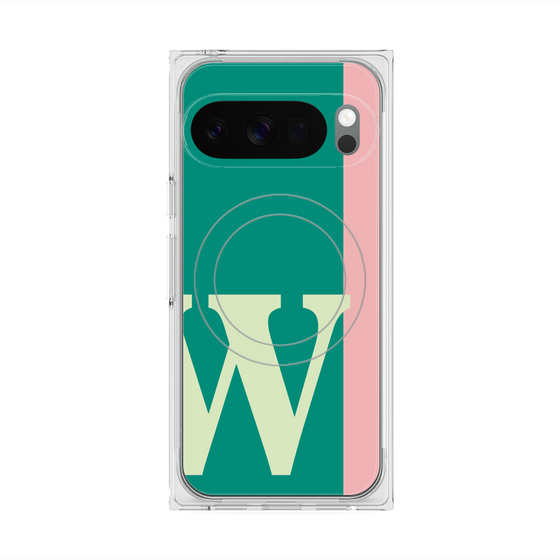 Premium Square Case with Pixelsnap［ Original - initial color line - W green ］
