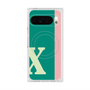 Premium Square Case with Pixelsnap［ Original - initial color line - X green ］