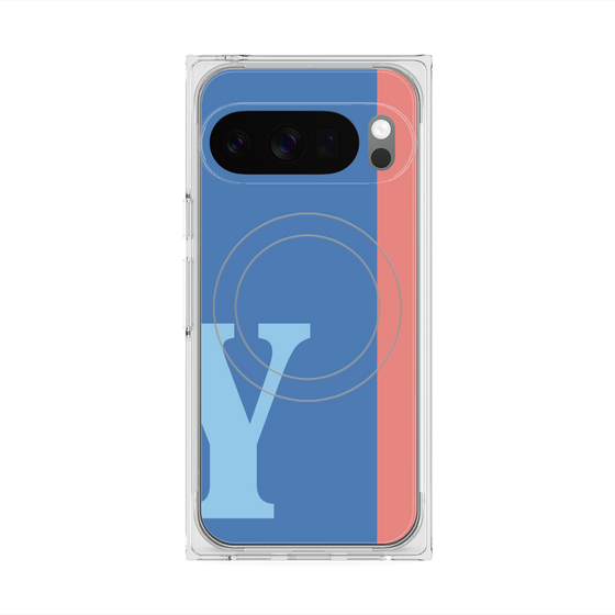 Premium Square Case with Pixelsnap［ Original - initial color line - Y blue ］