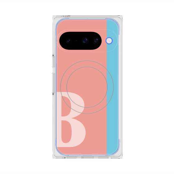 Premium Square Case with Pixelsnap［ Original - initial color line - B pink ］