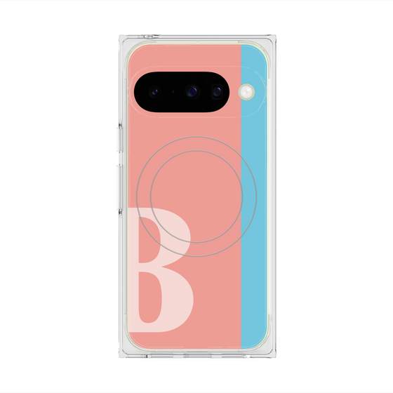 Premium Square Case with Pixelsnap［ Original - initial color line - B pink ］