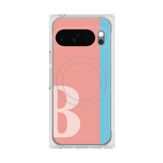 Premium Square Case with Pixelsnap［ Original - initial color line - B pink ］